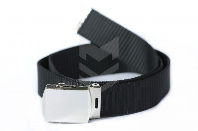 Military Trousers Belt Black Silver