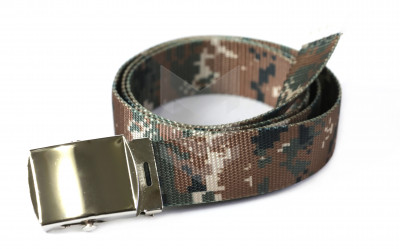 Military Trouser Belt Camouflage Silver
