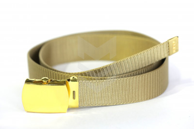 Army Trouser Belt Beige Golden