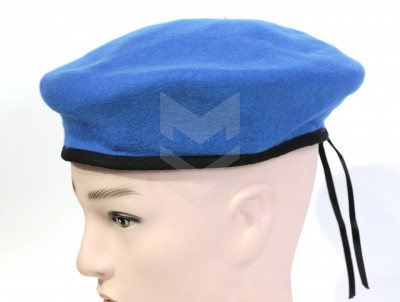 Beret from drapery blue