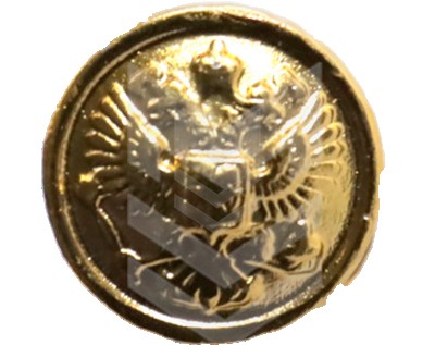 Button Russian Emblem 14mm Gold Color
