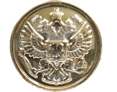 Russian Button. Emblem 22mm Golden