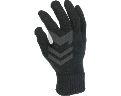 Gloves Knitted Plain Black