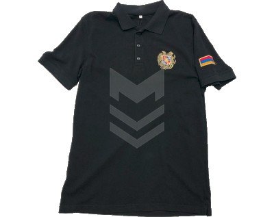 Shirt "POLO MARSHALL" Coat of Arms Black